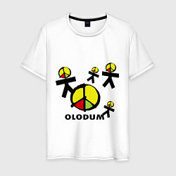 Футболка хлопковая мужская Olodum, цвет: белый