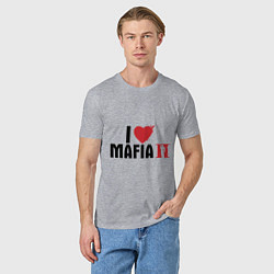 Футболка хлопковая мужская I love Mafia 2, цвет: меланж — фото 2