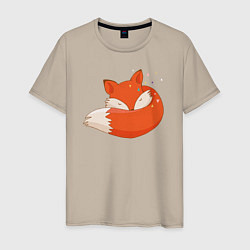 Мужская футболка Спящая лиса