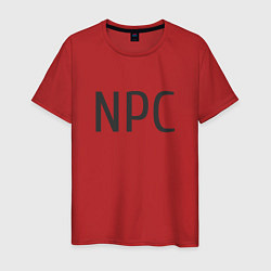 Футболка хлопковая мужская Я - NPC, цвет: красный