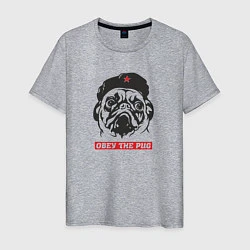 Мужская футболка Obey the pug