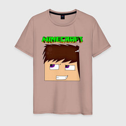 Мужская футболка Огромная голова Стива - Minecraft