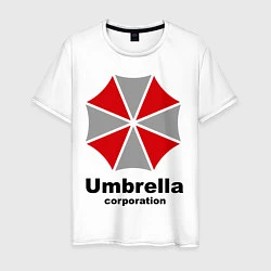 Футболка хлопковая мужская Umbrella corporation, цвет: белый