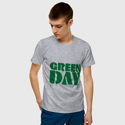 Футболка хлопковая мужская Green Day, цвет: меланж — фото 2