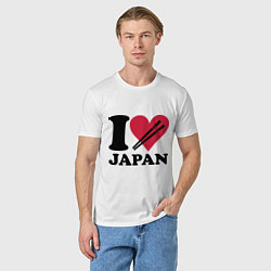Футболка хлопковая мужская I love Japan - Я люблю Японию, цвет: белый — фото 2