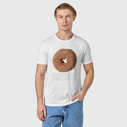 Футболка хлопковая мужская Disturb Donut, цвет: белый — фото 2