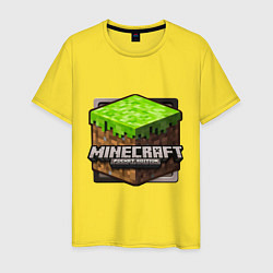 Футболка хлопковая мужская Minecraft: Pocket Edition, цвет: желтый