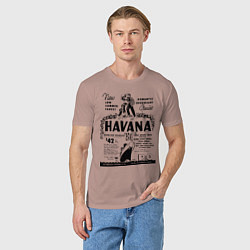 Футболка хлопковая мужская Havana Cuba, цвет: пыльно-розовый — фото 2