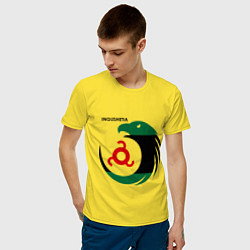 Футболка хлопковая мужская Ingushetia Eagle цвета желтый — фото 2