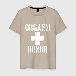 Мужская футболка Orgasm + donor