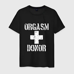 Мужская футболка Orgasm + donor