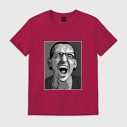 Футболка хлопковая мужская Bennington Mono, цвет: маджента