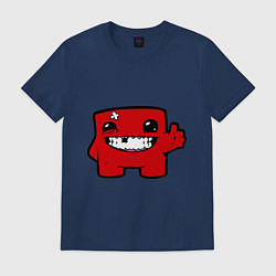 Футболка хлопковая мужская Super Meat Boy, цвет: тёмно-синий