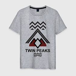 Футболка хлопковая мужская Twin Peaks House, цвет: меланж