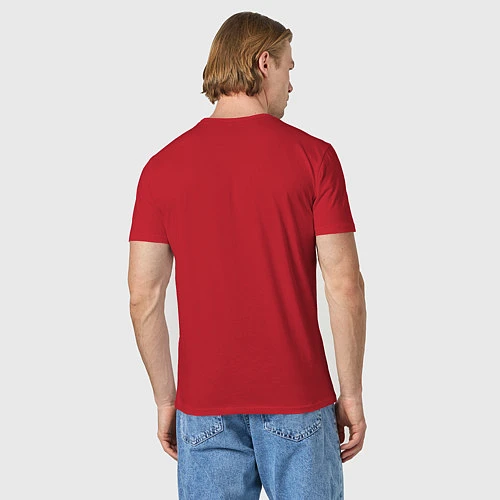 Мужская футболка На Земле с 1981 / Красный – фото 4