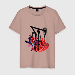 Мужская футболка Сердце нефтяника