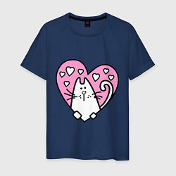 Мужская футболка Влюбленный котик