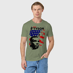 Футболка хлопковая мужская Mike Tyson: USA Boxing, цвет: авокадо — фото 2