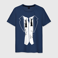 Мужская футболка Костюм с развязанной бабочкой