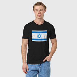 Футболка хлопковая мужская Израиль, цвет: черный — фото 2