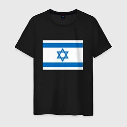 Футболка хлопковая мужская Израиль, цвет: черный