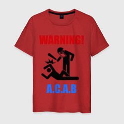 Мужская футболка Warning A.C.A.B