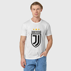 Футболка хлопковая мужская Juventus FC: 3 stars, цвет: белый — фото 2
