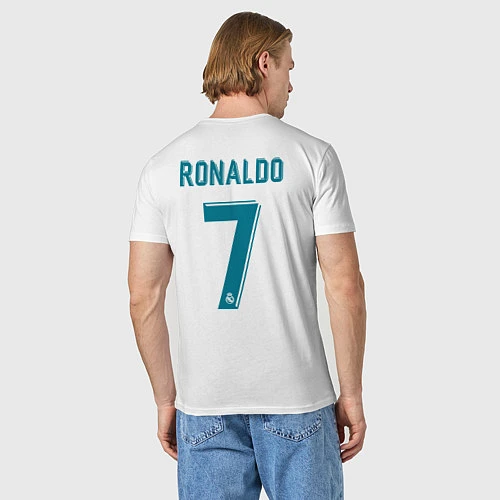 Мужская футболка Real Madrid: Ronaldo 07 / Белый – фото 4