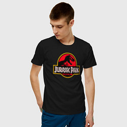 Футболка хлопковая мужская Jurassic Park, цвет: черный — фото 2