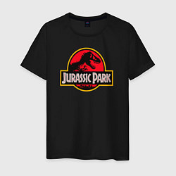 Футболка хлопковая мужская Jurassic Park цвета черный — фото 1