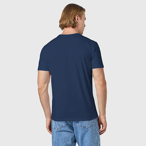Мужская футболка FAST FOOD олень в прицеле / Тёмно-синий – фото 4