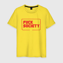 Футболка хлопковая мужская F Society, цвет: желтый