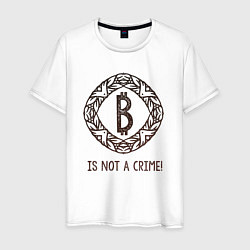 Мужская футболка Bitcoin: Is not a crime