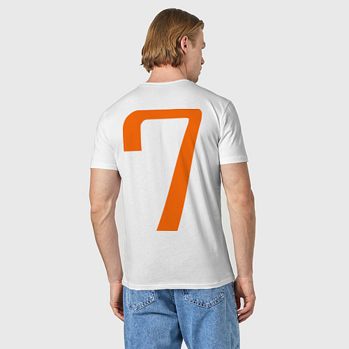 Мужская футболка Сборная Нидерландов: 7 номер / Белый – фото 4