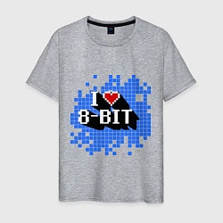 Мужская футболка I love 8 bit