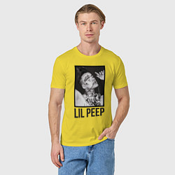 Футболка хлопковая мужская Lil Peep: Black Style, цвет: желтый — фото 2