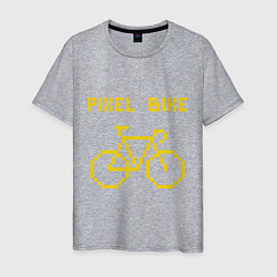 Мужская футболка Pixel Bike one color