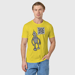 Футболка хлопковая мужская Построю свой мир, цвет: желтый — фото 2