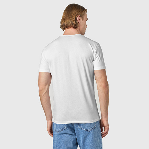 Мужская футболка Поменьше слов - побольше дела / Белый – фото 4