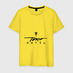 Футболка хлопковая мужская Tokio Hotel, цвет: желтый