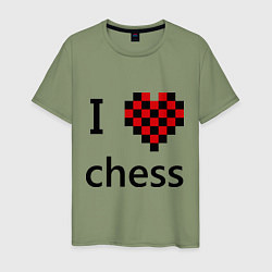 Мужская футболка I love chess