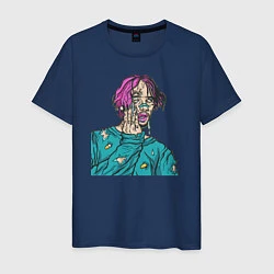 Мужская футболка Lil Peep: Zombie Face