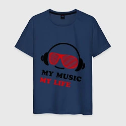 Мужская футболка My music my life