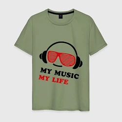 Мужская футболка My music my life