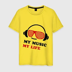 Мужская футболка My music my life