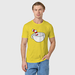 Футболка хлопковая мужская Red Cuphead, цвет: желтый — фото 2