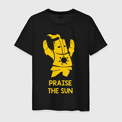 Футболка хлопковая мужская Praise the Sun, цвет: черный