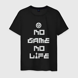 Футболка хлопковая мужская No game No life, цвет: черный