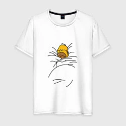 Мужская футболка Спящий Гомер