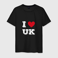 Мужская футболка I love UK